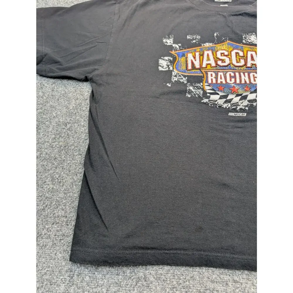 NASCAR‎ Racing Shirt Mens 2XL Black Auto Racing Short Sleeve Tee Crewneck